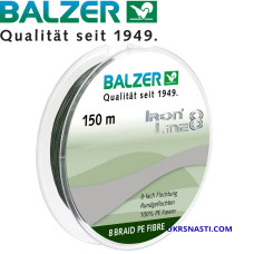 Шнур Balzer Iron Line 8x Green диаметр 0,12мм размотка 150м зелёный